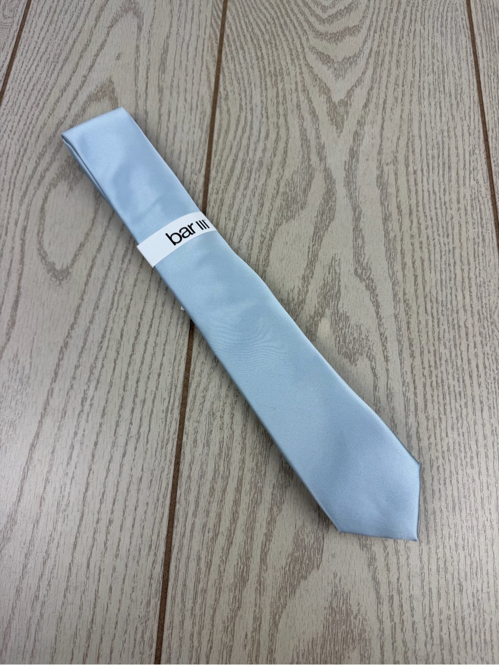 914 Bar III Men's Tie Logan Solid 458 Sky Blue $55 Polyester Skinny Slim